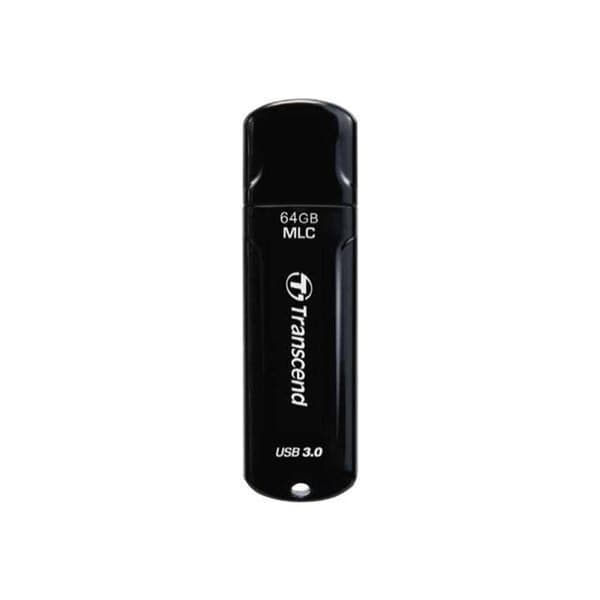 TRANSCEND JETFLASH 750 USB-nyckel - 64 GB - USB 3.0 - Svart Svart