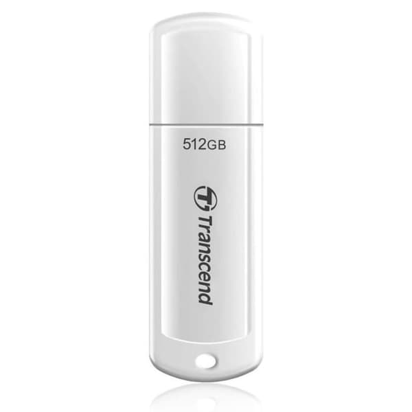 USB-nyckel - TRANSCEND - JetFlash 730 - 512 GB - USB 3.1 Gen 1 - Svart Svart, Vit