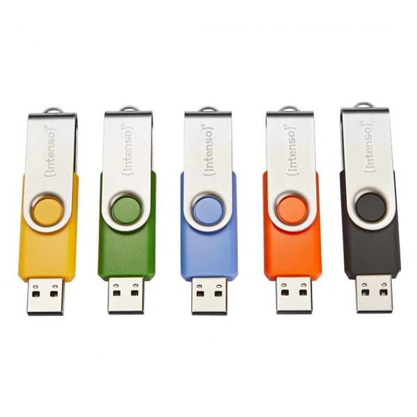 Intenso Basic Line USB-minne 8 GB USB Typ-A 2.0 Svart, Blå, Grön, Orange, Gul Svart, Blå, Grön, Orange, Gul