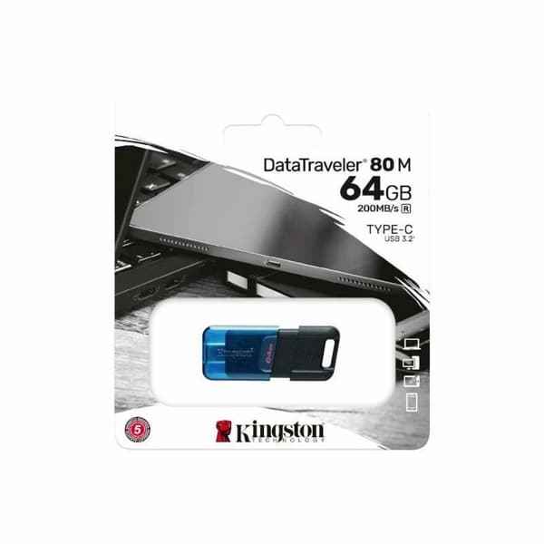 USB-minne Kingston DataTraveler 80 M 64 GB Blå
