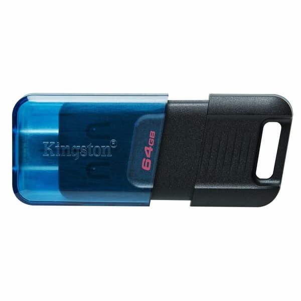 USB-minne Kingston DataTraveler 80 M 64 GB Blå Svart, Blå