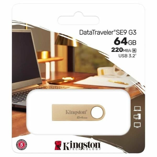 USB-tikku Kingston DataTraveler SE9 G3 64 GB Kullattu