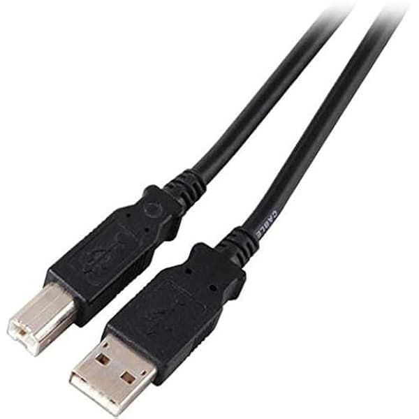 USB 2.0 anslutningskabel - EFB-ELEKTRONIK - A-B hane till hane - 1,8 m - Svart