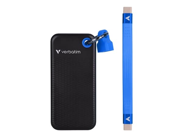 Dysk SSD zewnetrzny Verbatim Pocket SSD 2TB USB-C 3.2 Gen 2 czarny/niebieski