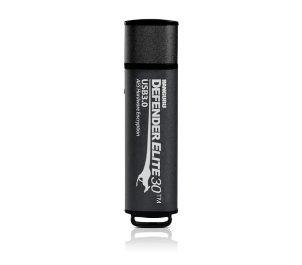 Kanguru Encrypted Defender Elite30 - USB flash-enhet - krypterat - 16 GB - USB 3.2 Gen 1 - svart - TAA-kompatibel