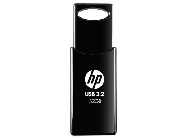HP 712w, 32 GB, USB Type-A, 3.2 Gen 1 (3.1 Gen 1), 120 MB/s, Glide, Sort Svart