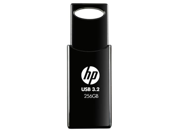 HP 712w, 256 GB, USB Type-A, 3.2 Gen 1 (3.1 Gen 1), 120 MB/s, Glide, Sort Svart