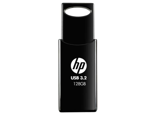 HP 712w, 128 GB, USB Type-A, 3.2 Gen 1 (3.1 Gen 1), 120 MB/s, Glide, Sort Svart