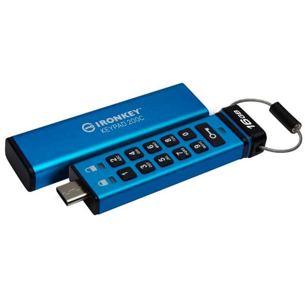 KINGSTON 16GB USB-C IronKey Ke Blå
