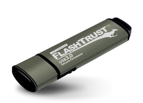 Kanguru FlashTrust Secure Firmware 3.0 - USB flash-enhet - 64 GB - USB 3.2 Gen 1 Grå