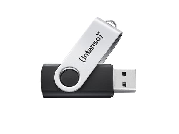 Intenso USB 64GB OFFICE LINE 3.2 Gen1 Silver-Black, 64 GB, USB Type-A, 3.2 Gen 1 (3.1 Gen 1), Svirvel, Sort, Sølv Svart, Silver