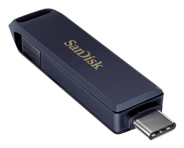 SanDisk iXpand, 256 GB, USB Type-C / Lightning, 3.2 Gen 1 (3.1 Gen 1), 90 MB/s, Swivel, Blue