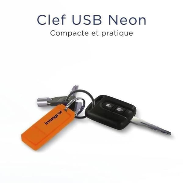 Inbyggd Neon USB-nyckel 32GB Orange