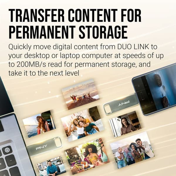 USB-minne PNY P-FDI128DULINKTYC-GE