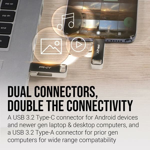 USB-minne PNY P-FDI128DULINKTYC-GE