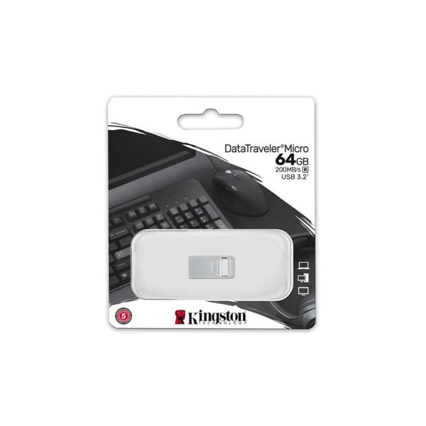 USB-stik Kingston DTMC3G2/64GB Sølvfarvet 64 GB (1 enheder)