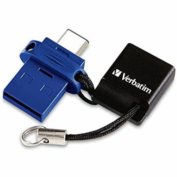 USB-stik Verbatim 49966 Blå 32 GB Sort, Blå, Sølv