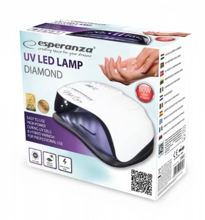 Esperanza EBN007 nageltork 80 W UV + LED