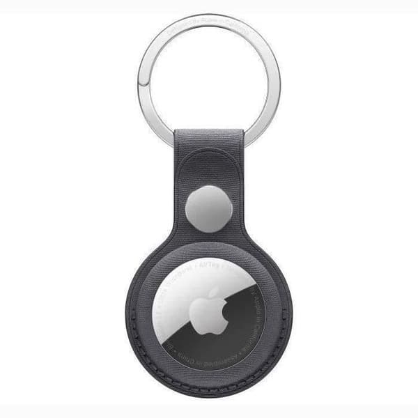 Accessoarer armband och Apple-klocka Nyckelring i fin väv AirTag - Svart