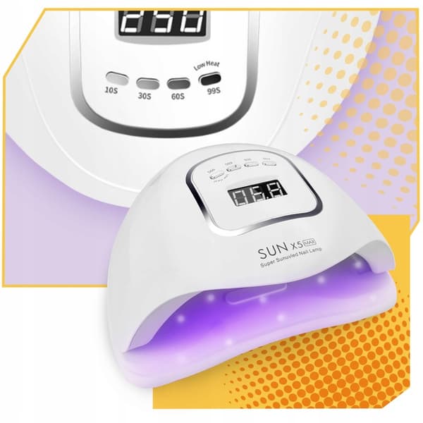 UV LED NEGLELAMPE HYBRID GELER STÆRK 80W TIL HYBRID SUN MAX X5 LCD