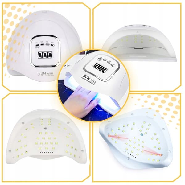 UV LED NEGLELAMPE HYBRID GELER STÆRK 80W TIL HYBRID SUN MAX X5 LCD