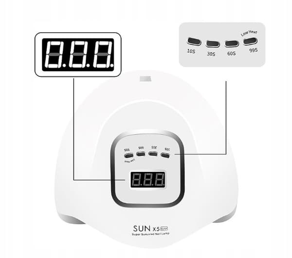UV LED NEGLELAMPE HYBRID GELER STÆRK 80W TIL HYBRID SUN MAX X5 LCD