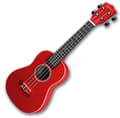 Miniatyrbild 1 av 4: Reno RU300 Grand Concert Ukulele - Röd