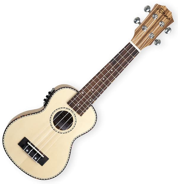 Reno RU210E Sopran Ukulele med pickup og tuner - Natur