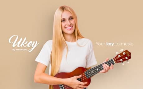 UKEY Ukulele set Soprano 21" Mörk Naturell
