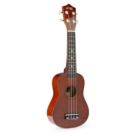 UKEY Ukulele set Soprano 21" Mörk Naturell