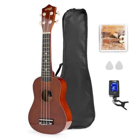 Ukulele set Soprano 21" Mörk Naturell UKEY Ukulele set Soprano 21" Mörk Naturell