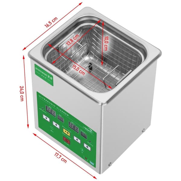 Ulsonix Ultraljudsrengörare - 2 Liter - 60 W - Memory Quick Eco
