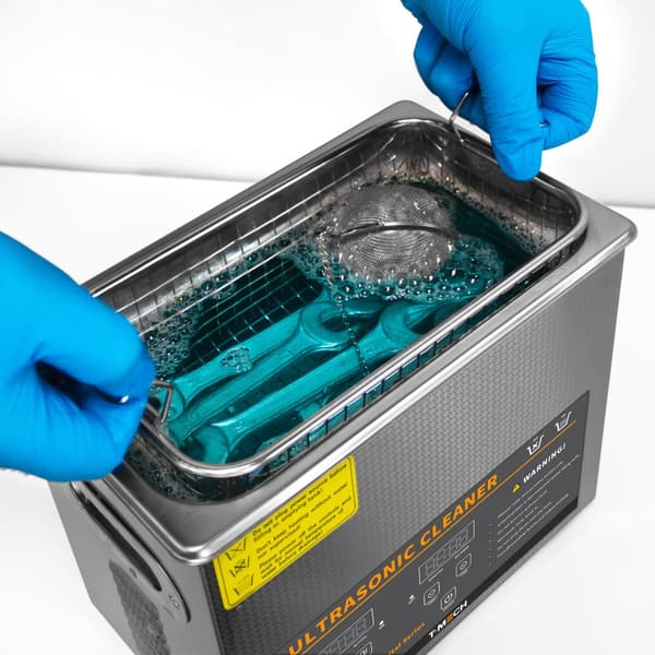 Digital Ultrasonic Cleaner Professional Commercial Stainless Steel Ultra Sonic Bath Cleaning Machine 1-30 Min Timer 0-80°C 240V 40kHz Jewelry Metal