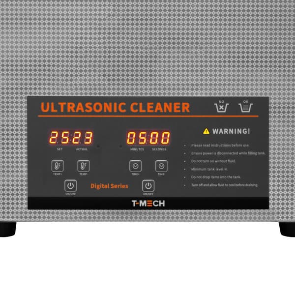Digital Ultrasonic Cleaner Professional Commercial Stainless Steel Ultra Sonic Bath Cleaning Machine 1-30 Min Timer 0-80°C 240V 40kHz Jewelry Metal