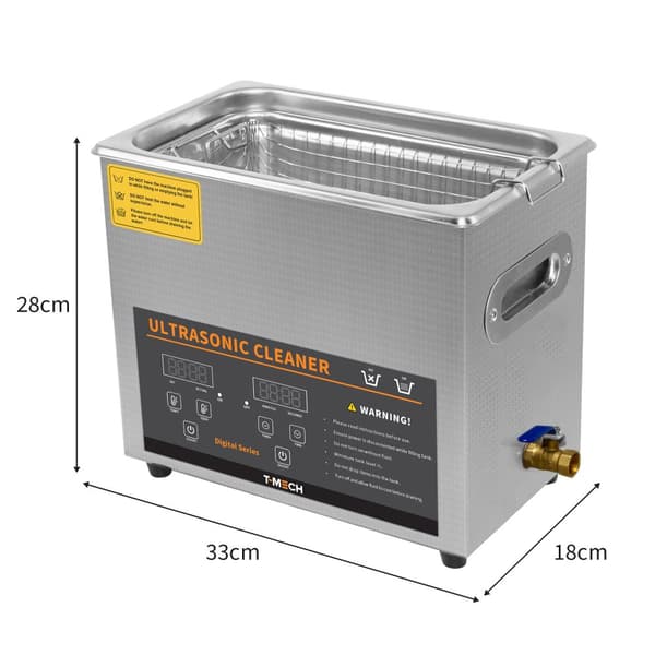 Digital Ultrasonic Cleaner Professionel kommerciel rustfrit stål Ultra Sonic Baderengøringsmaskine 1-30 min timer 0-80°C 240V 40kHz Smykker Metal