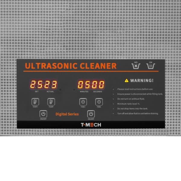 Digital Ultrasonic Cleaner Professional Commercial Stainless Steel Ultra Sonic Bath Cleaning Machine 1-30 Min Timer 0-80°C 240V 40kHz Jewelry Metal