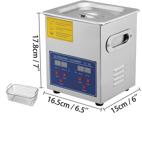 2L 40kHz 60W digital ultraljudsrengörare, djuprengöring, justerbar tid/temperatur, humaniserad design, bred användning