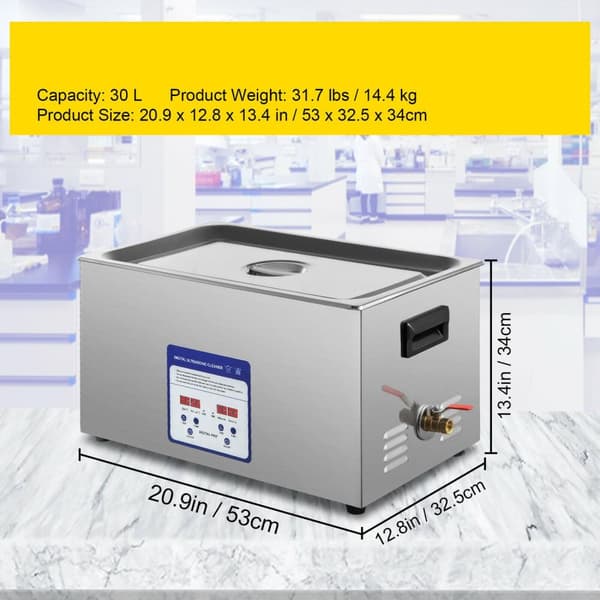30L 600W 40kHz kommersiell digital ultraljudsrengörare, djuprengöring, justerbar tid/temperatur, humaniserad design, bred applikation
