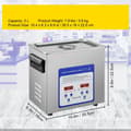 Miniatyrbild 8 av 8: 3L 120W 40kHz kommersiell digital ultraljudsrengörare, djuprengöring, justerbar tid/temperatur, humaniserad design, bred applikation