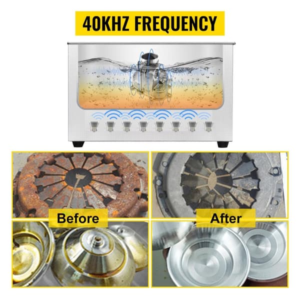 10L 240W 40kHz kommersiell digital ultraljudsrengörare, djuprengöring, justerbar tid/temperatur, humaniserad design, bred applikation