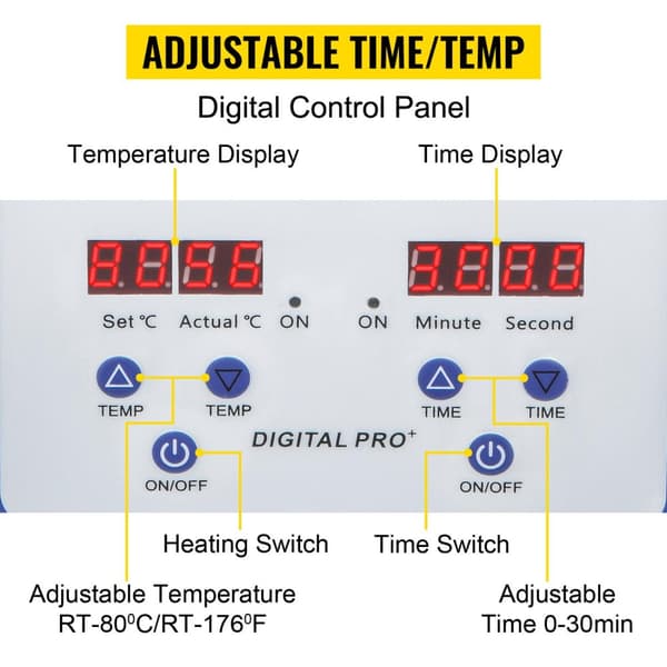 10L 240W 40kHz kommersiell digital ultraljudsrengörare, djuprengöring, justerbar tid/temperatur, humaniserad design, bred applikation