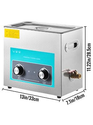 6,5L 180W bärbar elektrisk ultraljudsrengörare med värmare, kraftfull 40KHz frekvens, justerbar värme och arbetstid, bred användning