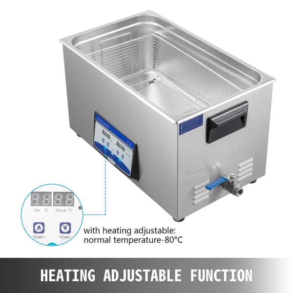 30L 40KHz professionell multifunktionell ultraljudsrengörare, smart kontrollpanel, 0-30 minuters tidsinställning, bred applikation
