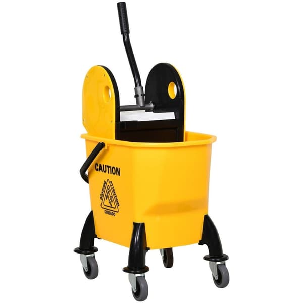 Rootz Mop Hink Rengöring Trolle - Gul - Plast, Metall - 17,32 cm x 14,17 cm x 35,43 cm