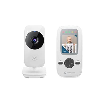 Motorola | Video Baby Monitor | VM481 2.0" | 2.0" diagonal color screen; LED sound level indicator; Infrared night vision; 2.4GHz FHSS wireless techno Hvit