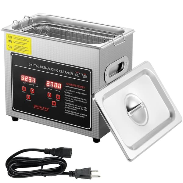 33-40kHz 3L bärbar ultraljudsrengöringsmaskin med digital kontrollpanel, justerbar tid och temperatur, säker att använda