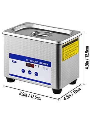 40KHz 0,8L ultraljudsrengöringsmaskin med kompletta tillbehör, 360° djup och skonsam rengöring, justerbar tid