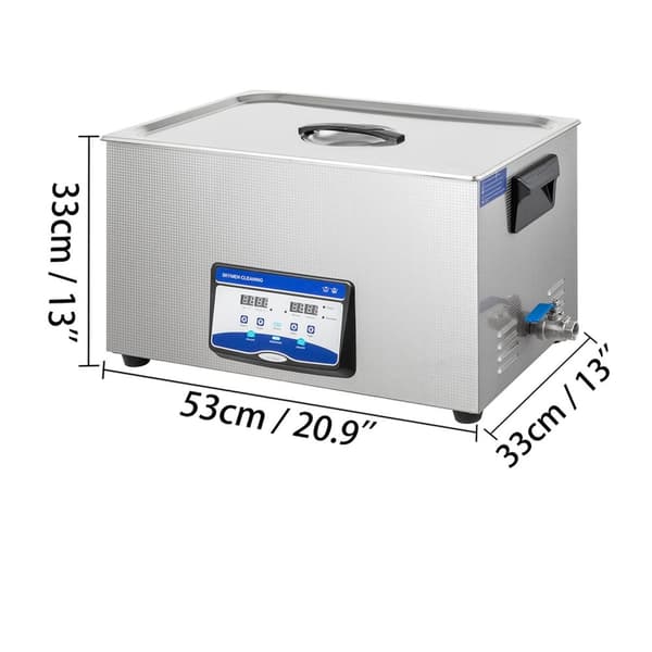 30L professionell ultraljudsrengörare med smart kontrollpanel, avgasning/halvvåg/värme/timerfunktioner, säker att använda