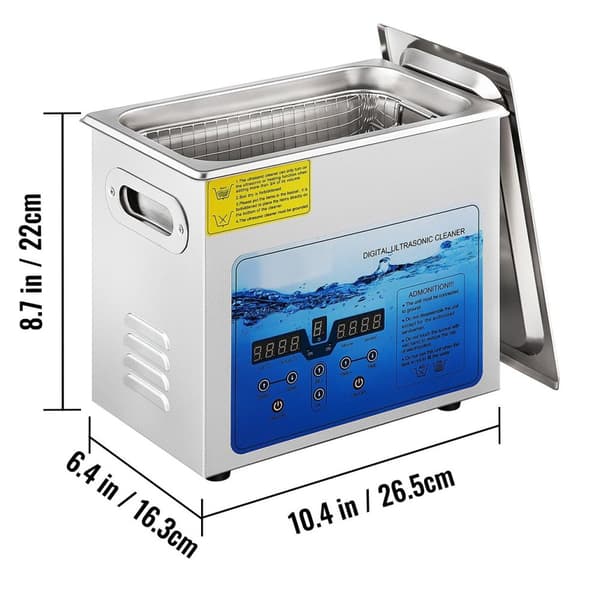 3L 36KHz~40KHz ultraljudsrengörare, justerbar frekvens, tid och temperatur, smidig och säker drift