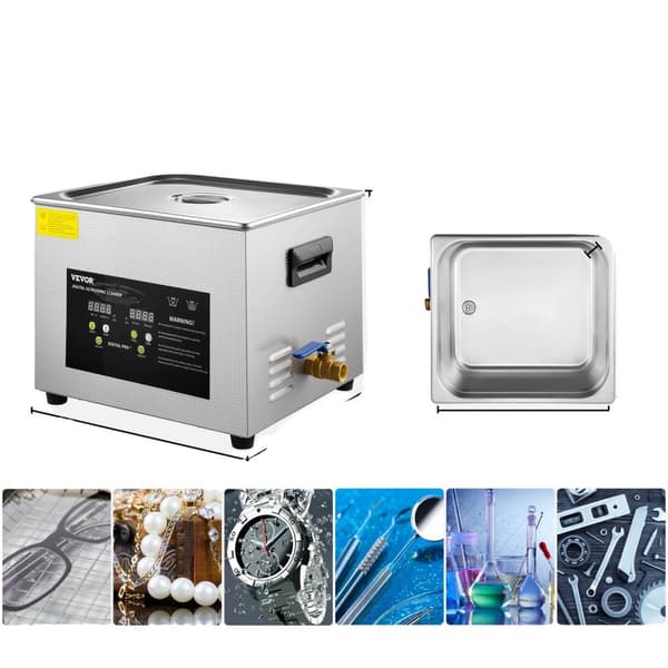 Ultralydsrenser, Justerbar Temperatur, 40KHZ Frekvens,10 liter